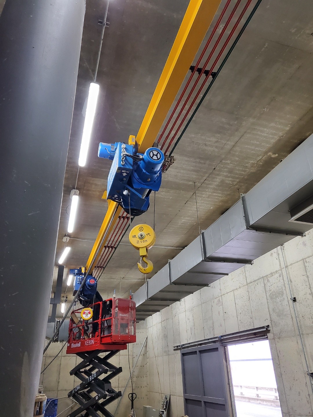 Yesan National Land Office Underpass Monorail Hoist Crane 2TON site photo 3